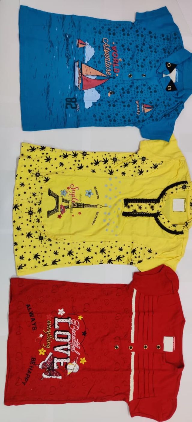 girls tops 3 in 1 combo - 26 / 65cm (6 to 7 years),28 / 70cm (7 to 8 years),30 - 75 (8 to 9 years)