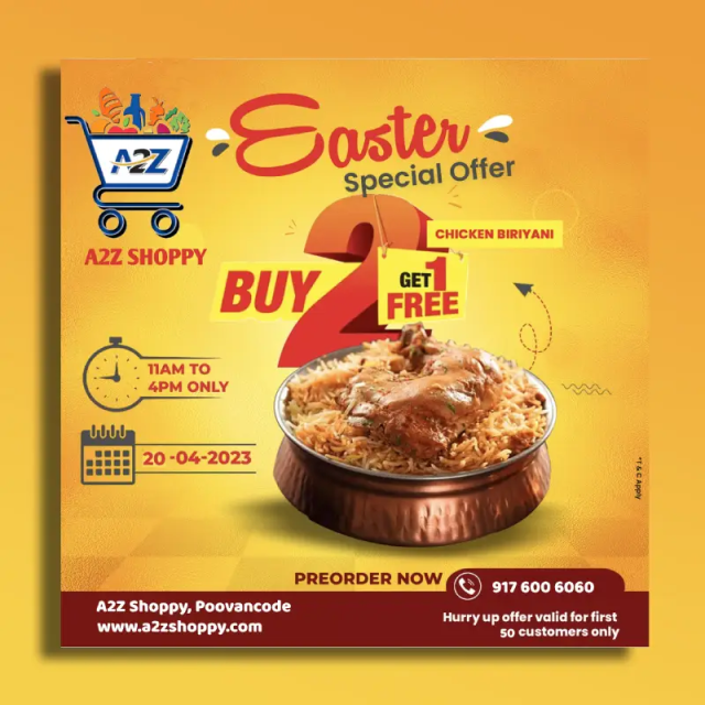 Chicken Biriyani (Buy 2 Get 1 Free)