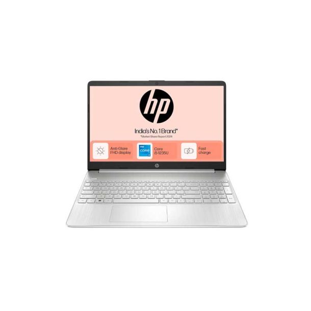 HP 15, 12th Gen Intel Core i5-1235U, 16GB DDR4, 512GB SSD, (Win 11, Office 21, Silver, 1.69kg), Anti-Glare, 15.6-inch(39.6cm) FHD Laptop, Intel Iris Xe Graphics, HD Camera, Backlit Keyboard, fy5009tu